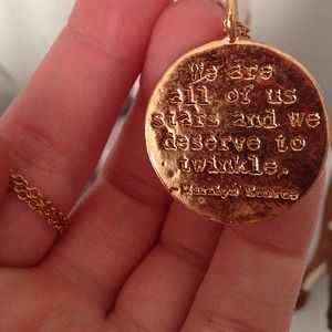 Shine🌟 Marilyn Monroe quote necklace