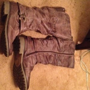 ☆☆Last Reduction♡♡brown zip up calf boots