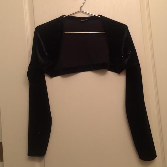 Black velveteen shrug