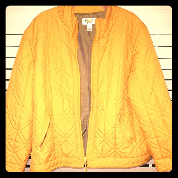 BEAUTIFUL Talbots Yellow Silken Quilted Jacket