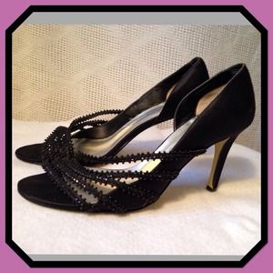 Black dress shoes, 3" heel, worn once!