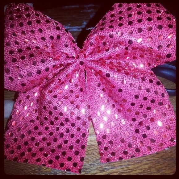Sequin cheer hair bow