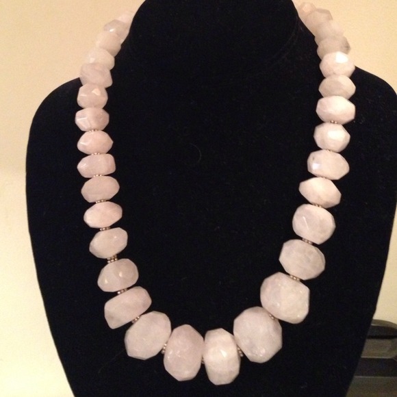 Rose Quartz and sterling necklace