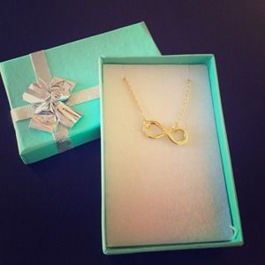 Sterling silver, gold plated infinity necklace
