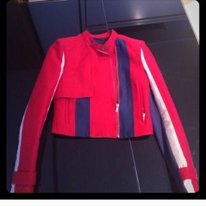 Combo two BCBG jackets together - mustard and red
