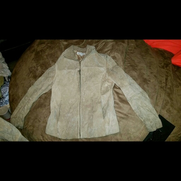 Suede leather jacket