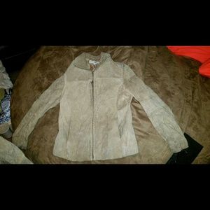 Suede leather jacket