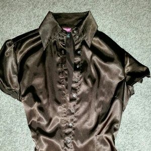 Brown silk shirt