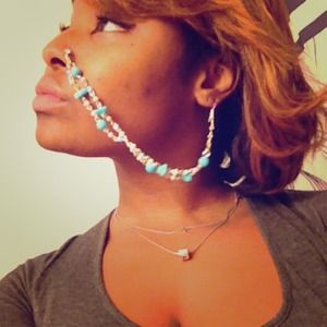 Custom made nose chain (jewelry)