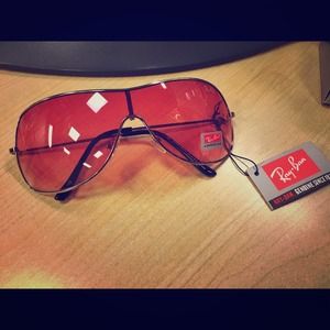 Ray-Ban Pink, metal framed sunglasses.