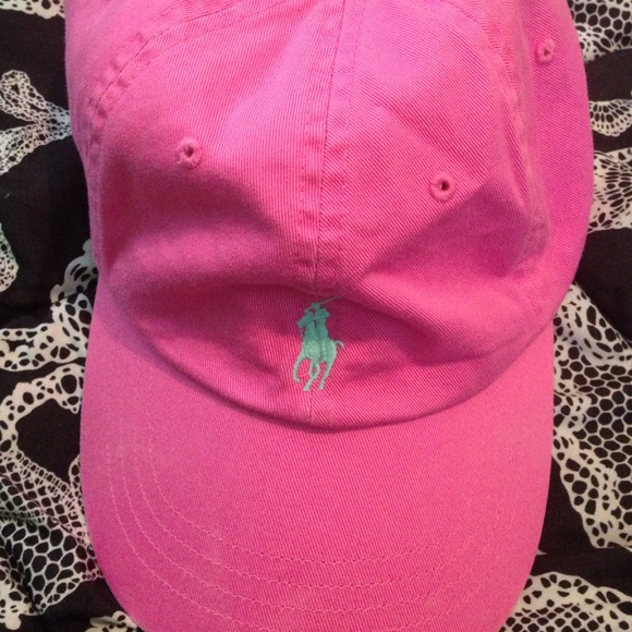 Pink & Aqua Polo Hat