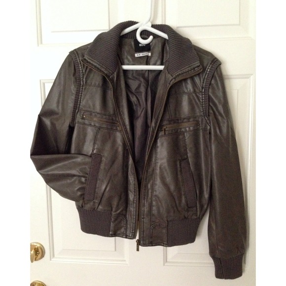 BDG Vegan Leather Bomber Jacket