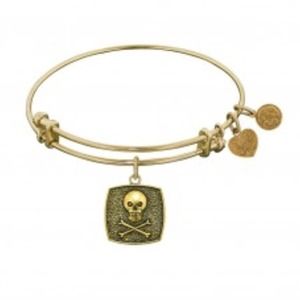 NWT Goldtone Skull & Crossbones Charm Bracelet
