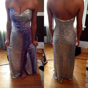 Sequence prom dress