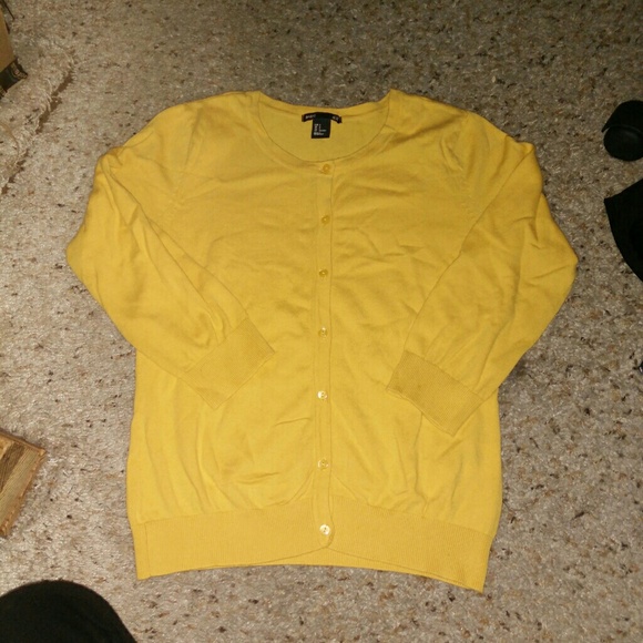Yellow cardigan