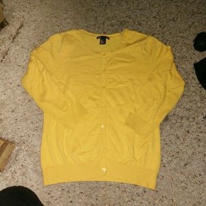 Yellow cardigan