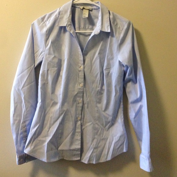 Blue and white striped button up from H&M