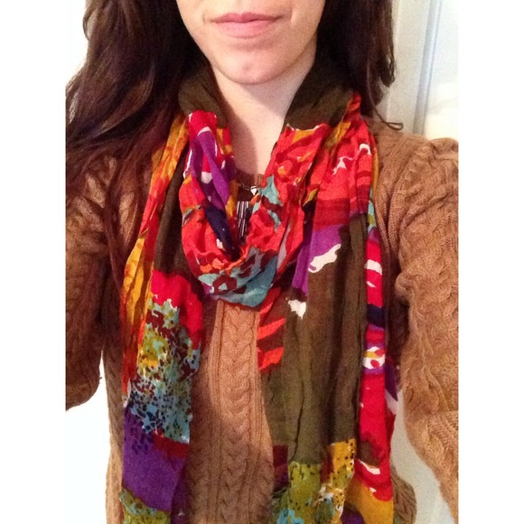 J. Crew Printed Sheer Scarf