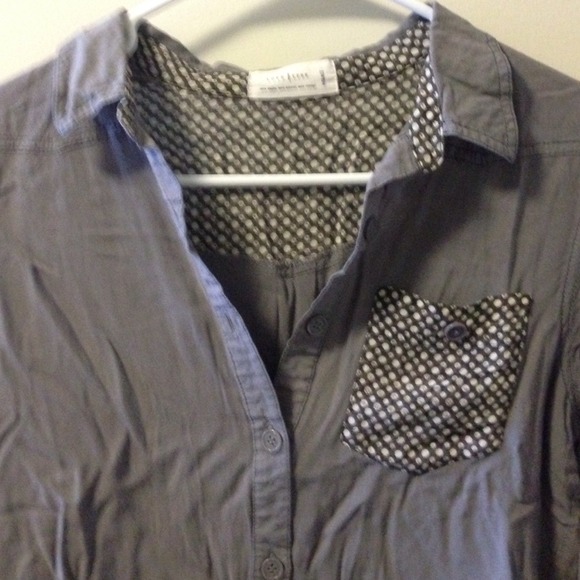 Grey button up