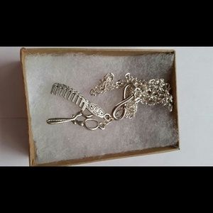 Handmade Cosmetologist Scissor Lariat Necklace