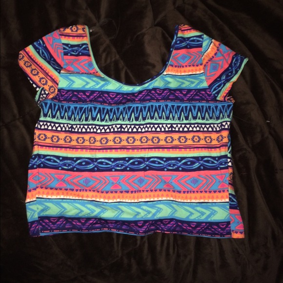 Multi colored crop top