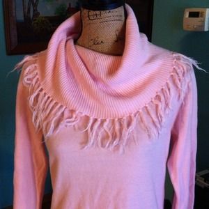 3/4 sleeves pink cowl neckSOlD