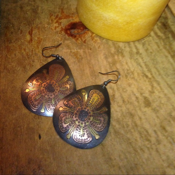 Teardrop Flower Earrings