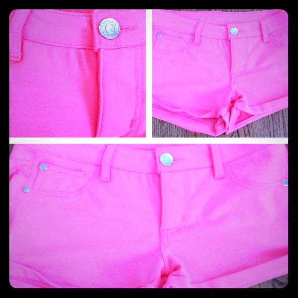 Bright pink shorts