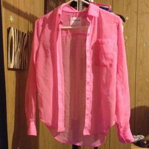 Aeropostale sheer pink flannel type