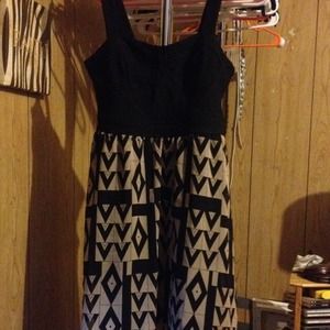 Black and Tan patterned dress