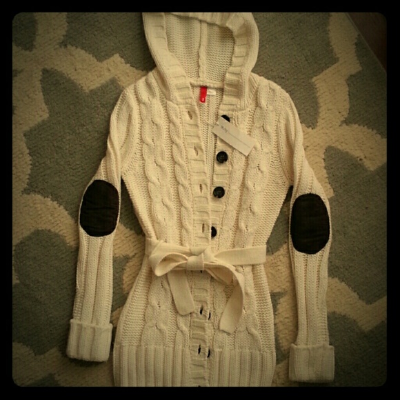 Cream long cardigan