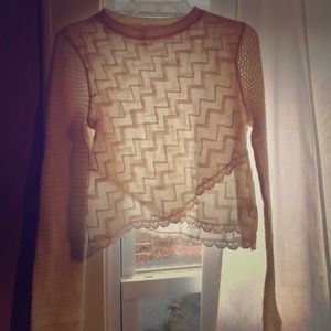 Patterned free people sweater