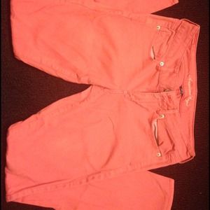 Coral American Eagle Skinny Jeans size 10