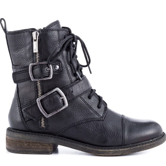 Lucky Brand Shoes - Lucky Brand Black Buckle Moto Boots
