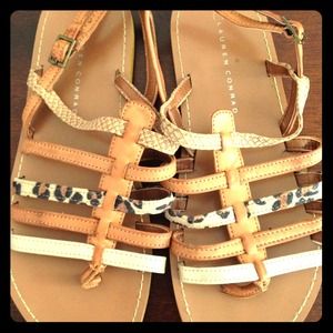 Brown, strappy Lauren Conrad sandals