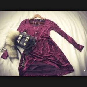 Forever 21 purple velvet dress