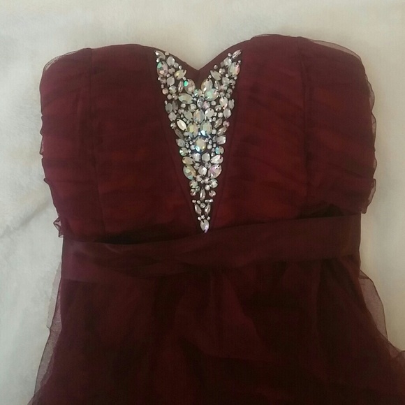 Maroon high low dress!