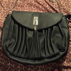 Black leather purse