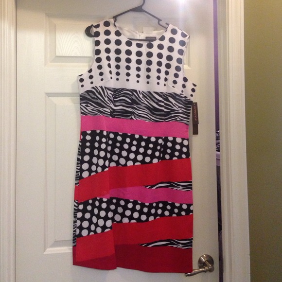 Red/zebra dress