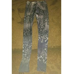 Gray cross leggings:)