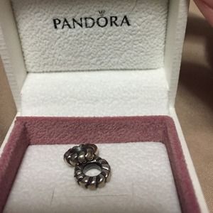 2 pandora chain of heart spacer charms