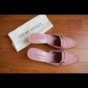 Laura Ashley kitten heel mule