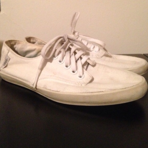 Vans Shoes - White Vans size 6