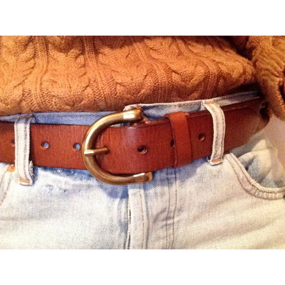 American Eagle braided brown leather belt