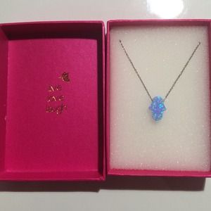 BRAND NEW Blue Opal Hamsa Necklace