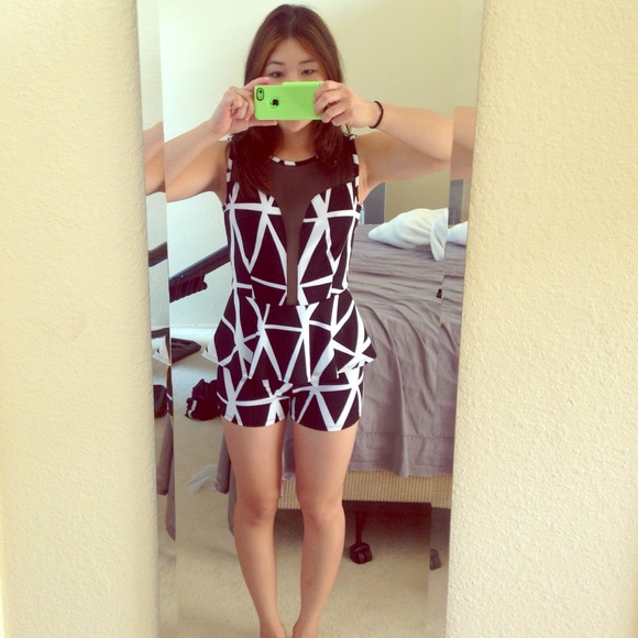 Black and white romper. New with tags.