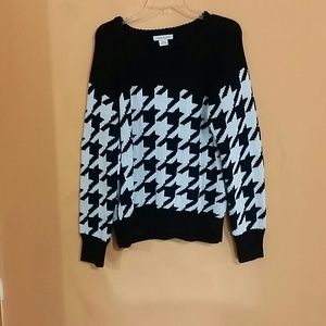Hounds tooth chunky sweater