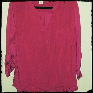 Dark Pink Four Button Shirt