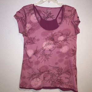 Purple-Pink Swirls Columbia Shirt