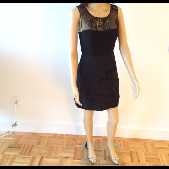 BCBG MAXAZRIA BLACK DRESS WITH LINING, SIZE 2SMALL